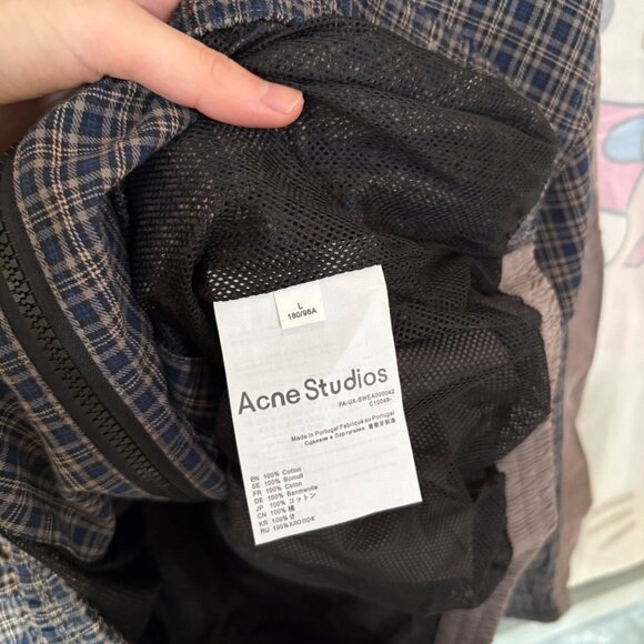 Acne Studios Plaid Patchwork Stand Collar Jacket - Picture 5 of 7